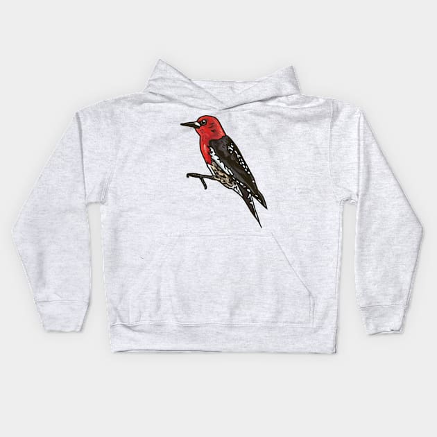 Red-breasted Sapsucker Kids Hoodie by shehitsback